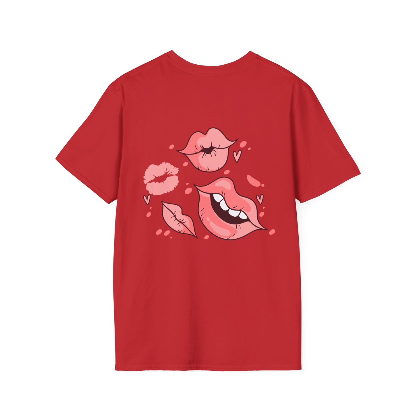 T-Shirt — Minimal Pink Text "Your mouth will keep me warm"