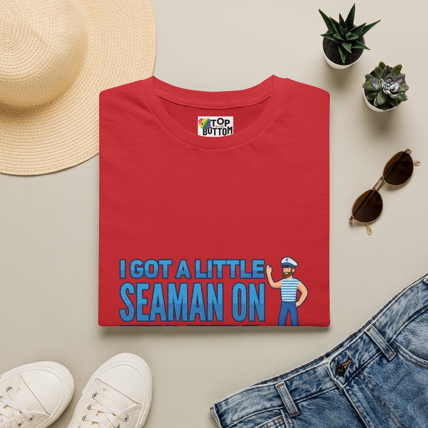 "I Got a Little Seaman On This Shirt" Graphic T‑Shirt