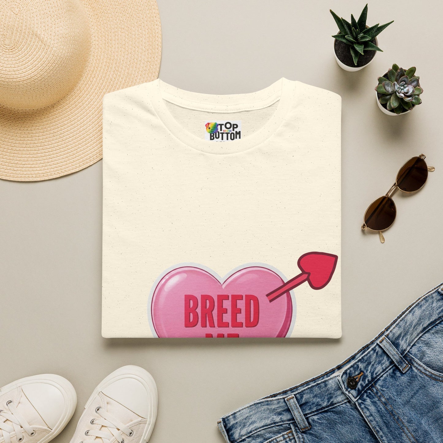 T-Shirt — Pink Heart 'Breed Me'