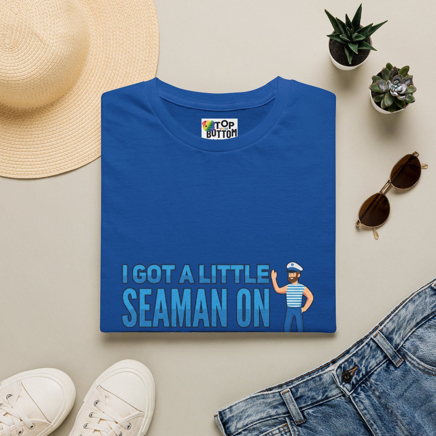 "I Got a Little Seaman On This Shirt" Graphic T‑Shirt