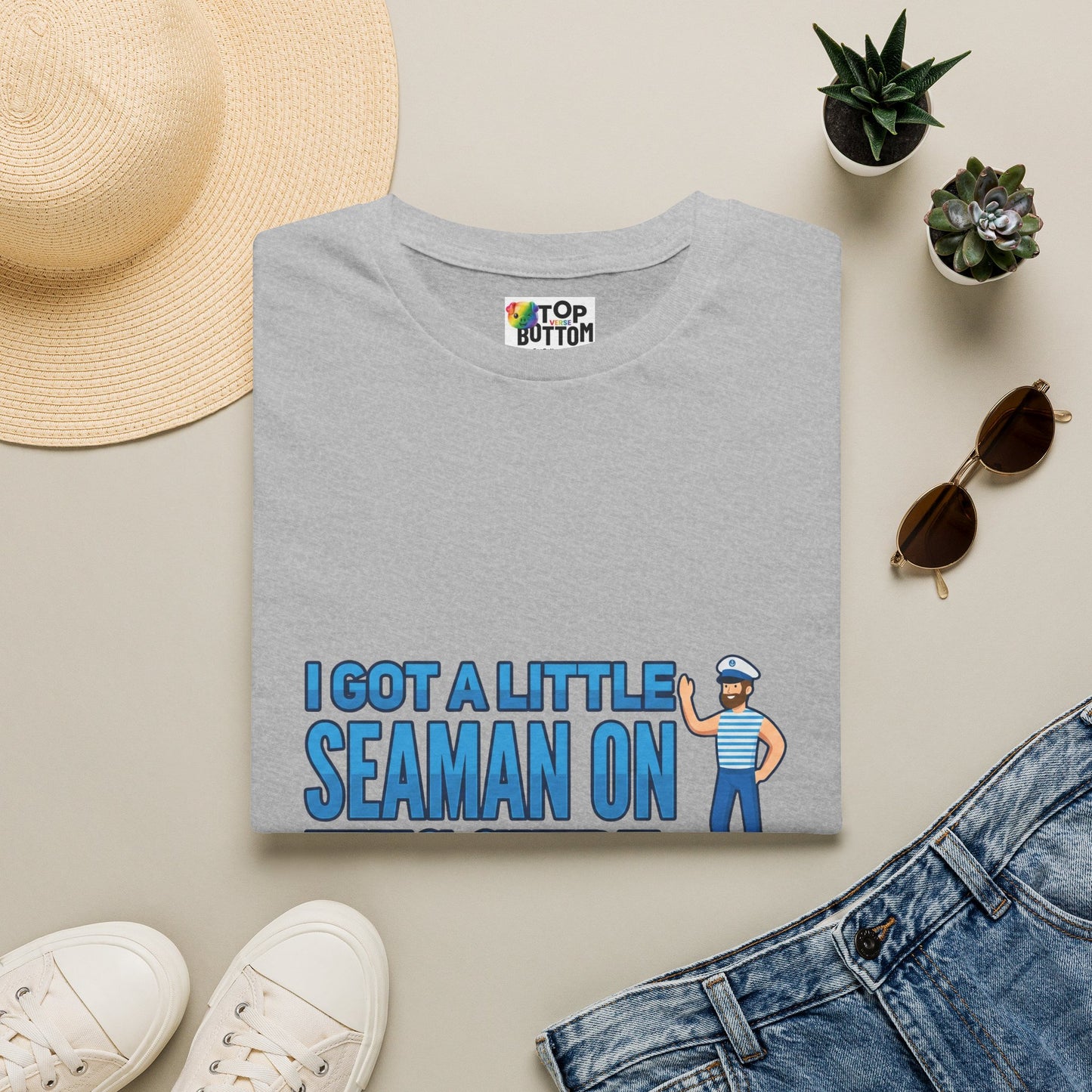 "I Got a Little Seaman On This Shirt" Graphic T‑Shirt