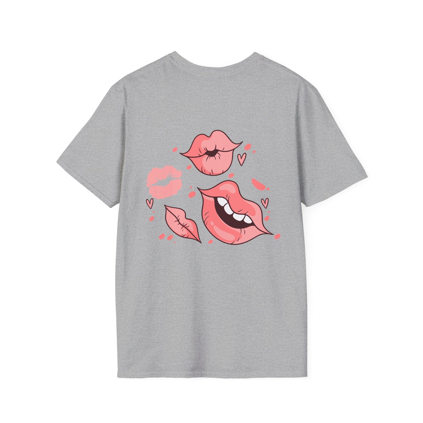 T-Shirt — Minimal Pink Text "Your mouth will keep me warm"