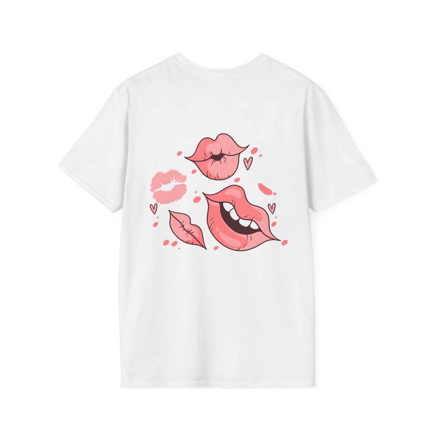 T-Shirt — Minimal Pink Text "Your mouth will keep me warm"