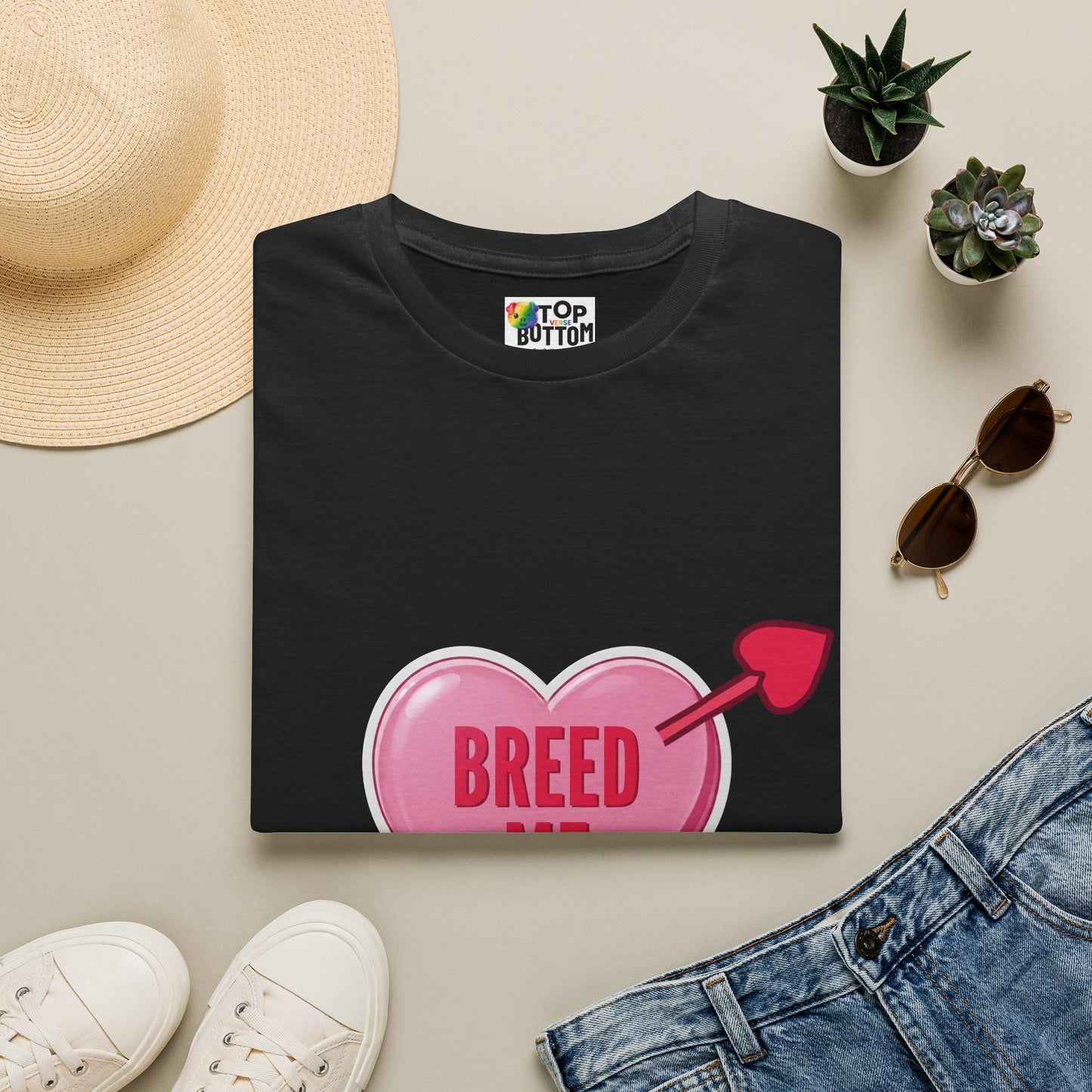 T-Shirt — Pink Heart 'Breed Me'