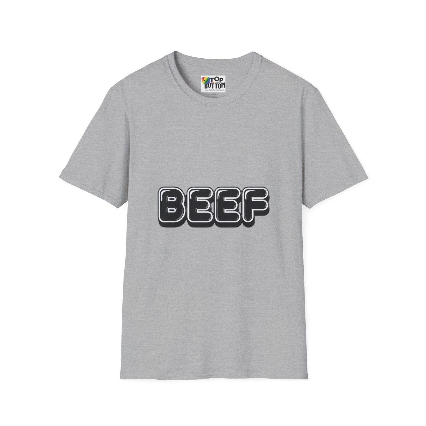 Beef Graphic T-Shirt — Retro Bubble Letter Tee