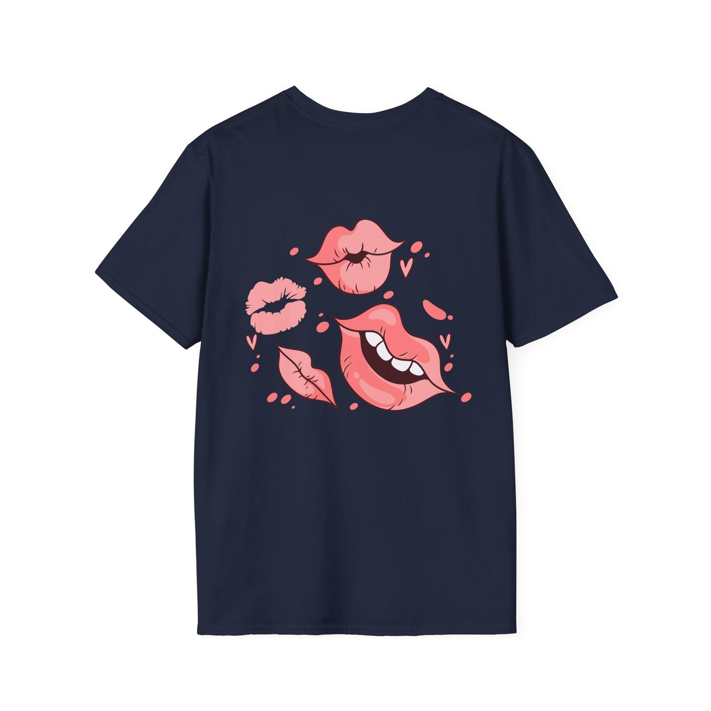 T-Shirt — Minimal Pink Text "Your mouth will keep me warm"