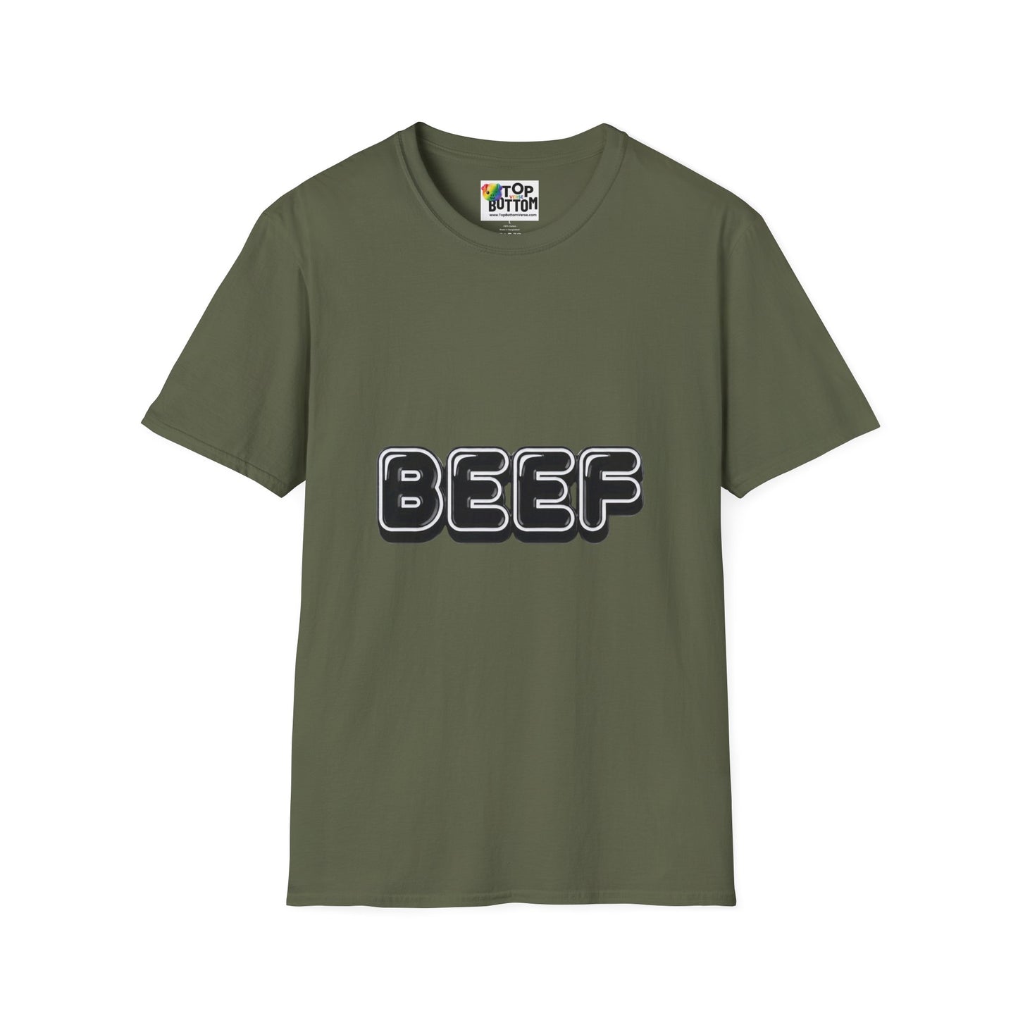 Beef Graphic T-Shirt — Retro Bubble Letter Tee