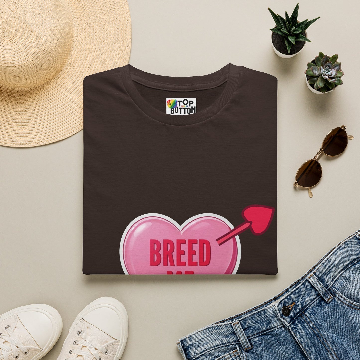T-Shirt — Pink Heart 'Breed Me'