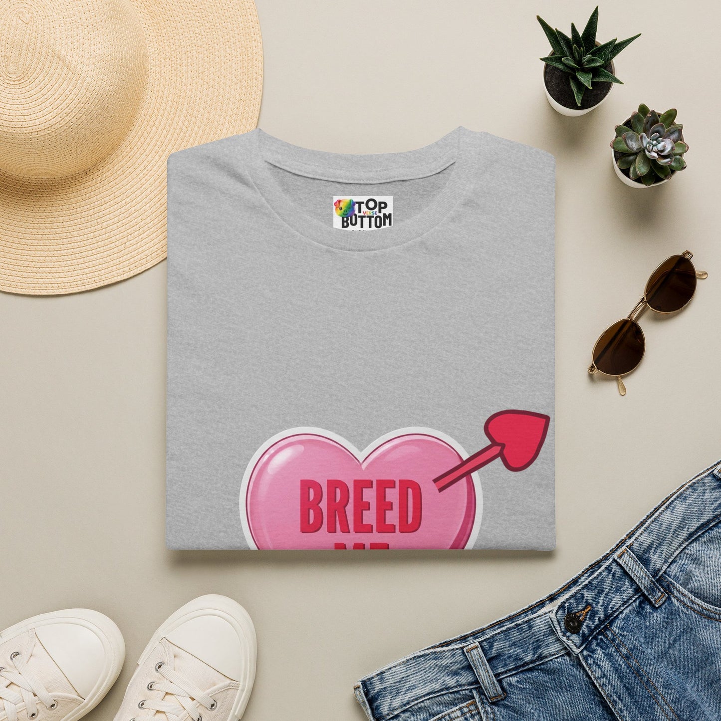 T-Shirt — Pink Heart 'Breed Me'
