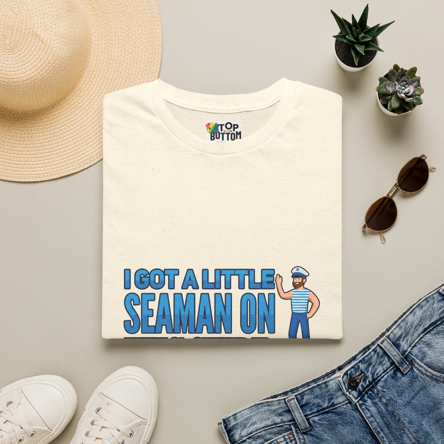 "I Got a Little Seaman On This Shirt" Graphic T‑Shirt