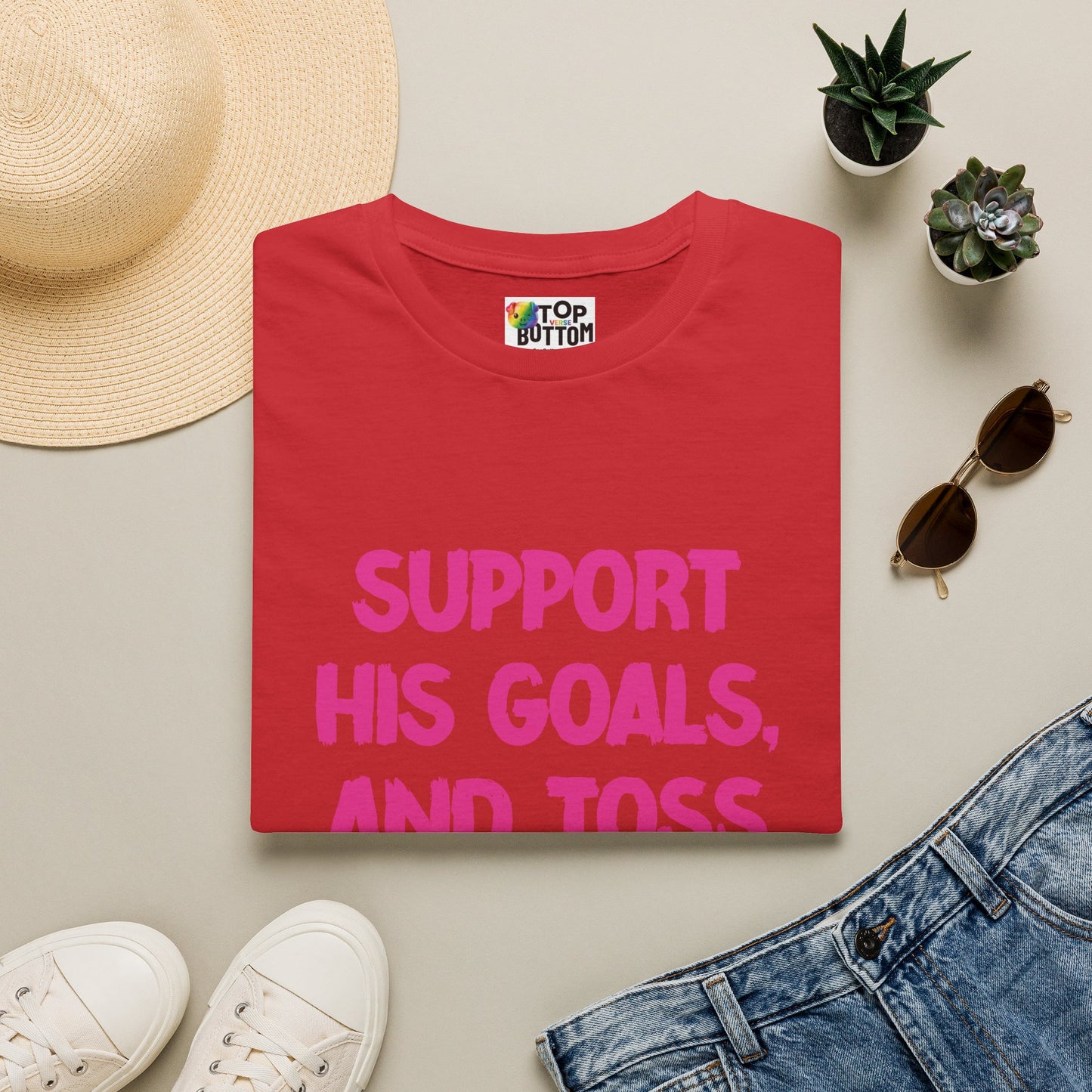 Support His Goals And Toss His Salad T-Shirt