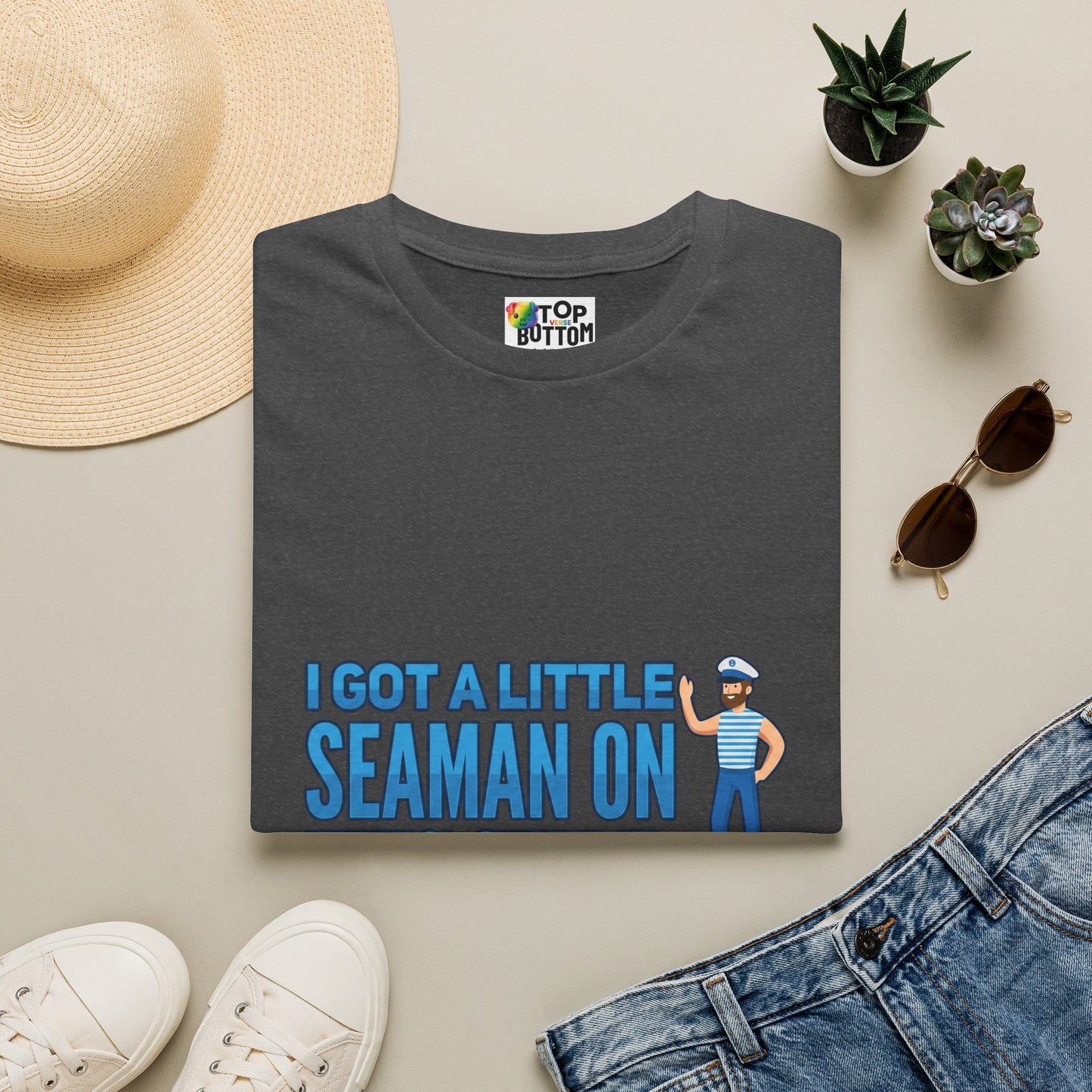 "I Got a Little Seaman On This Shirt" Graphic T‑Shirt