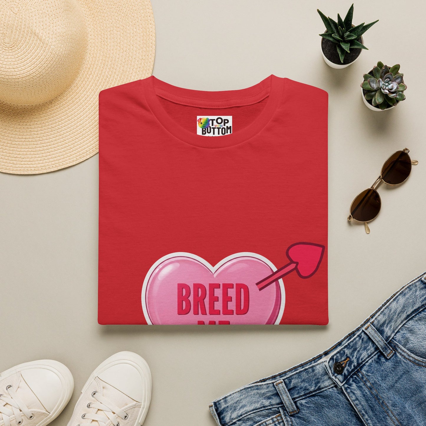 T-Shirt — Pink Heart 'Breed Me'