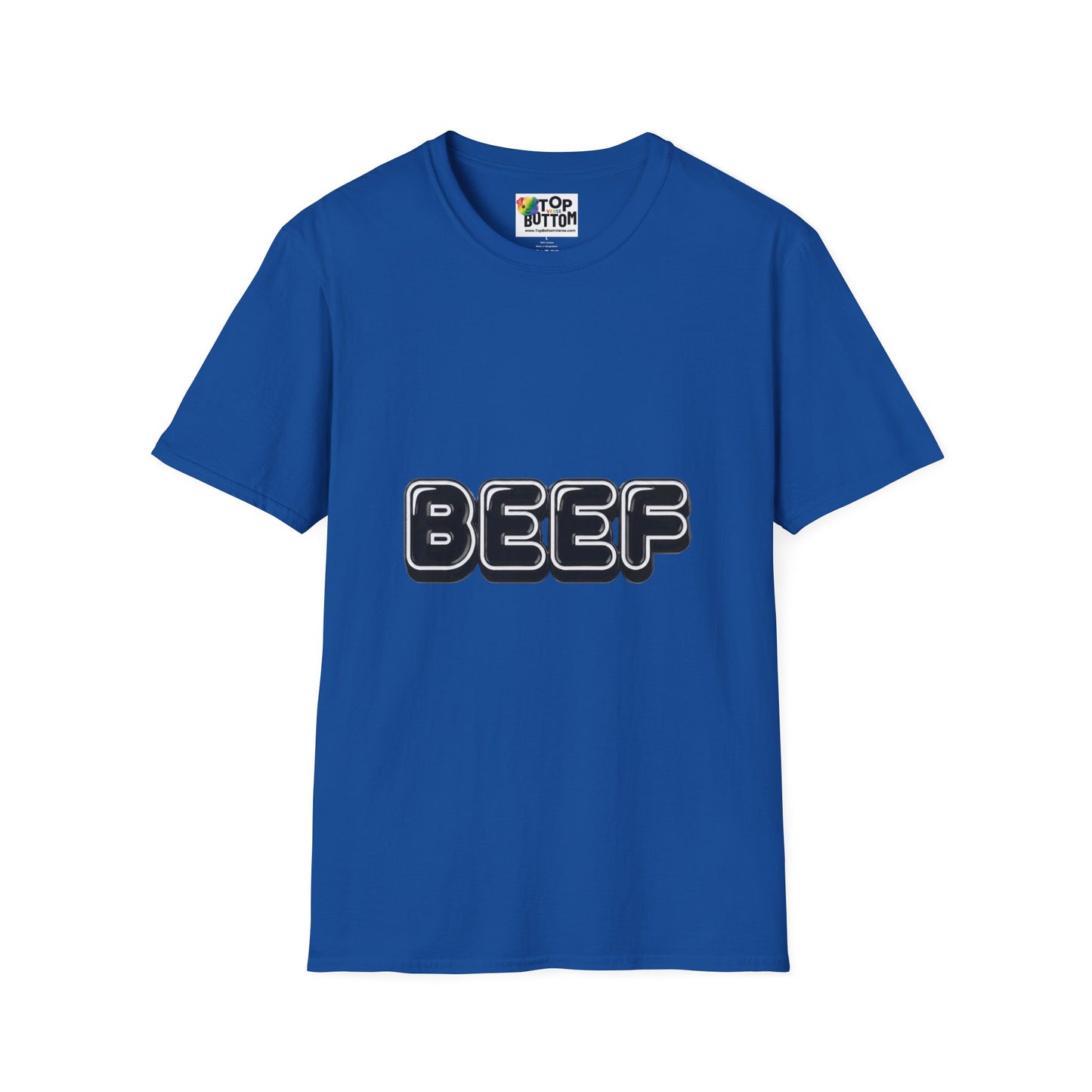 Beef Graphic T-Shirt — Retro Bubble Letter Tee