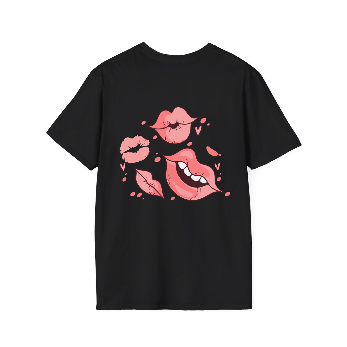 T-Shirt — Minimal Pink Text "Your mouth will keep me warm"