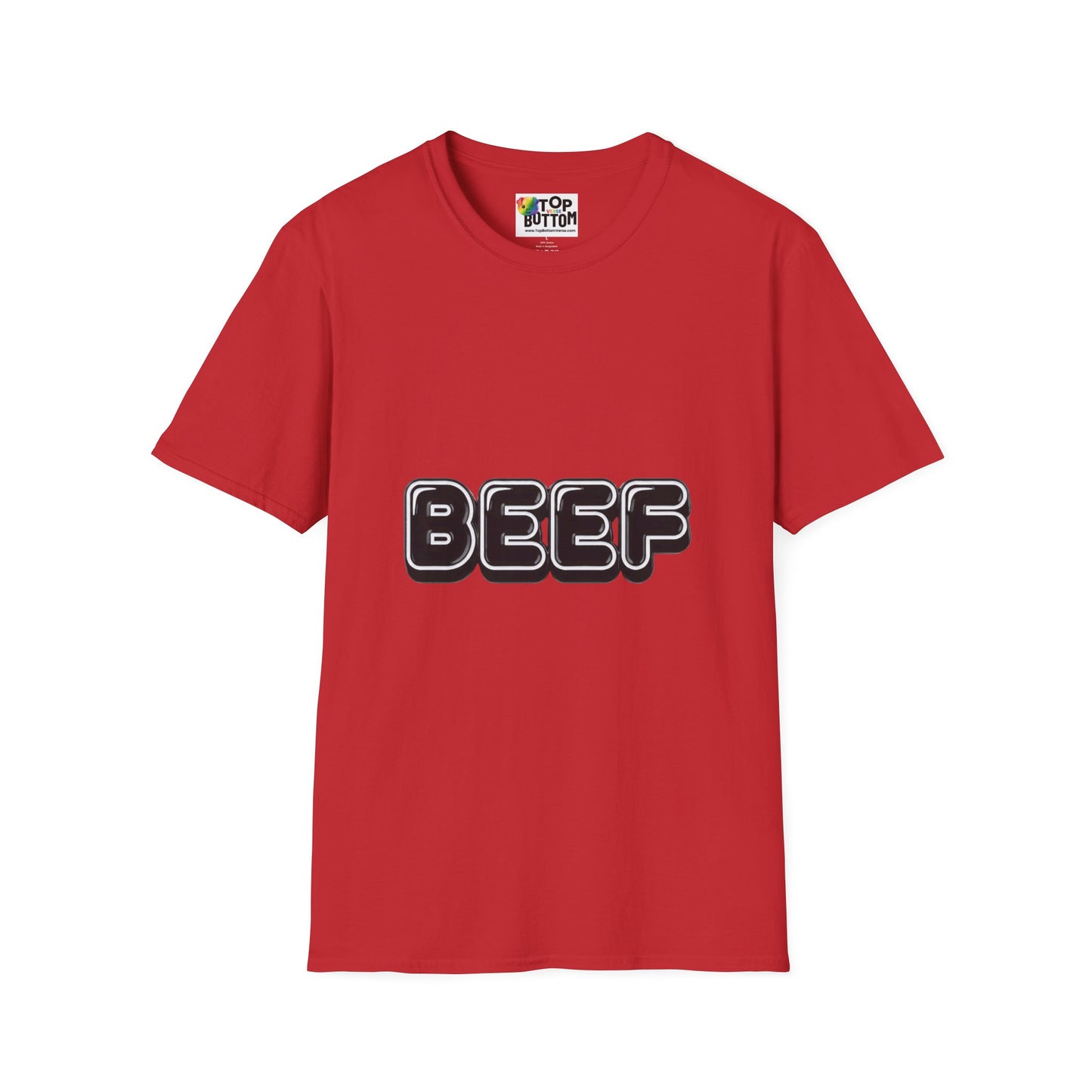 Beef Graphic T-Shirt — Retro Bubble Letter Tee