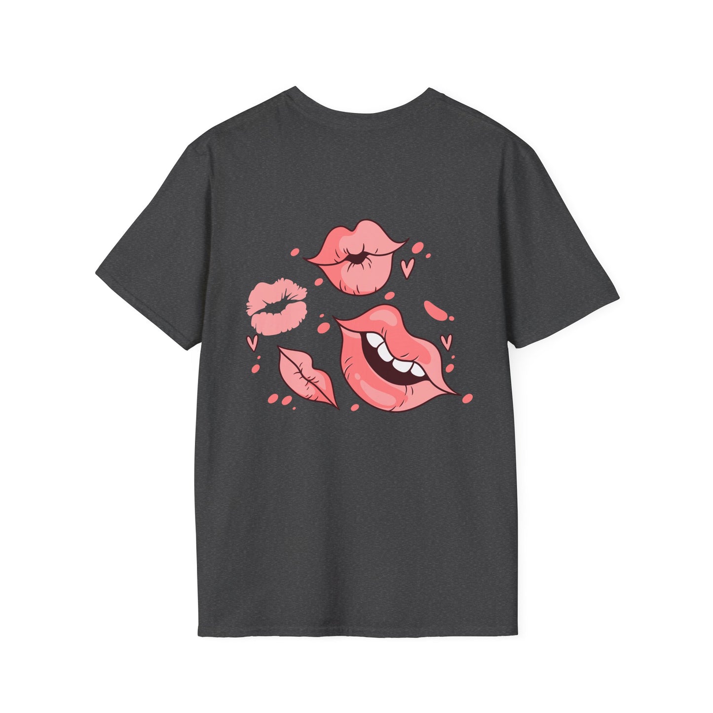 T-Shirt — Minimal Pink Text "Your mouth will keep me warm"