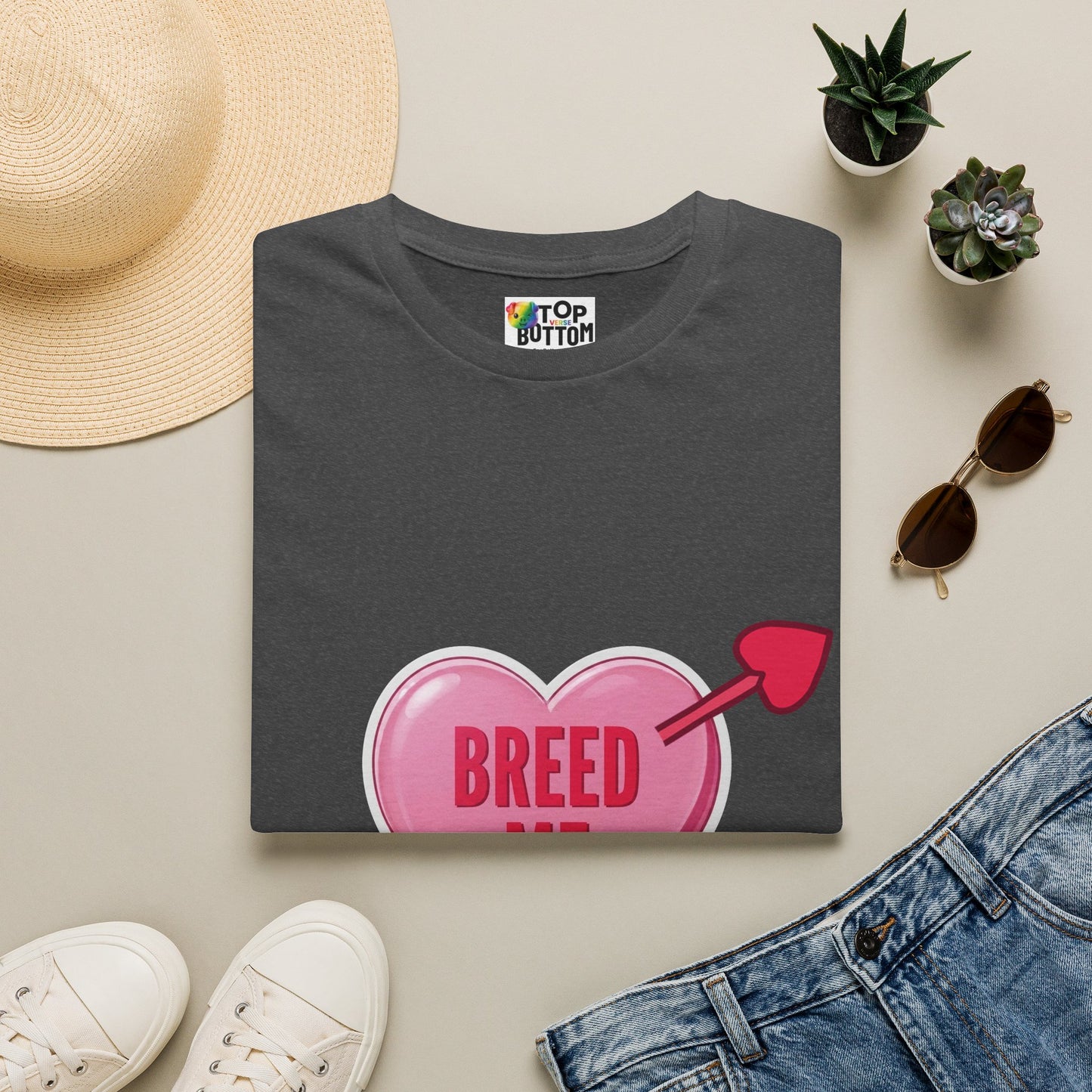T-Shirt — Pink Heart 'Breed Me'