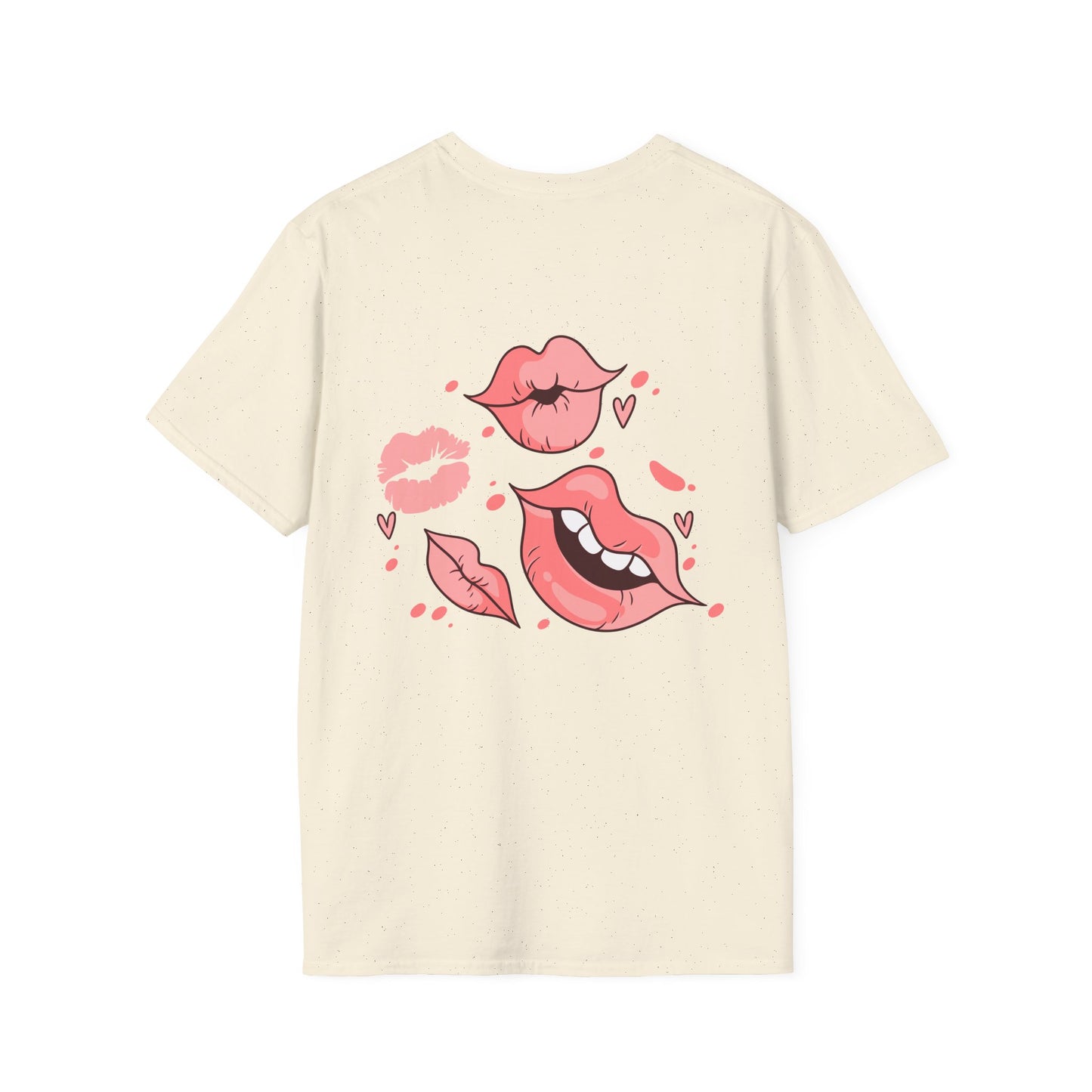 T-Shirt — Minimal Pink Text "Your mouth will keep me warm"