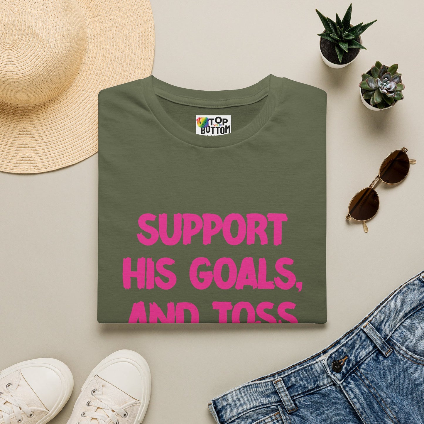 Support His Goals And Toss His Salad T-Shirt